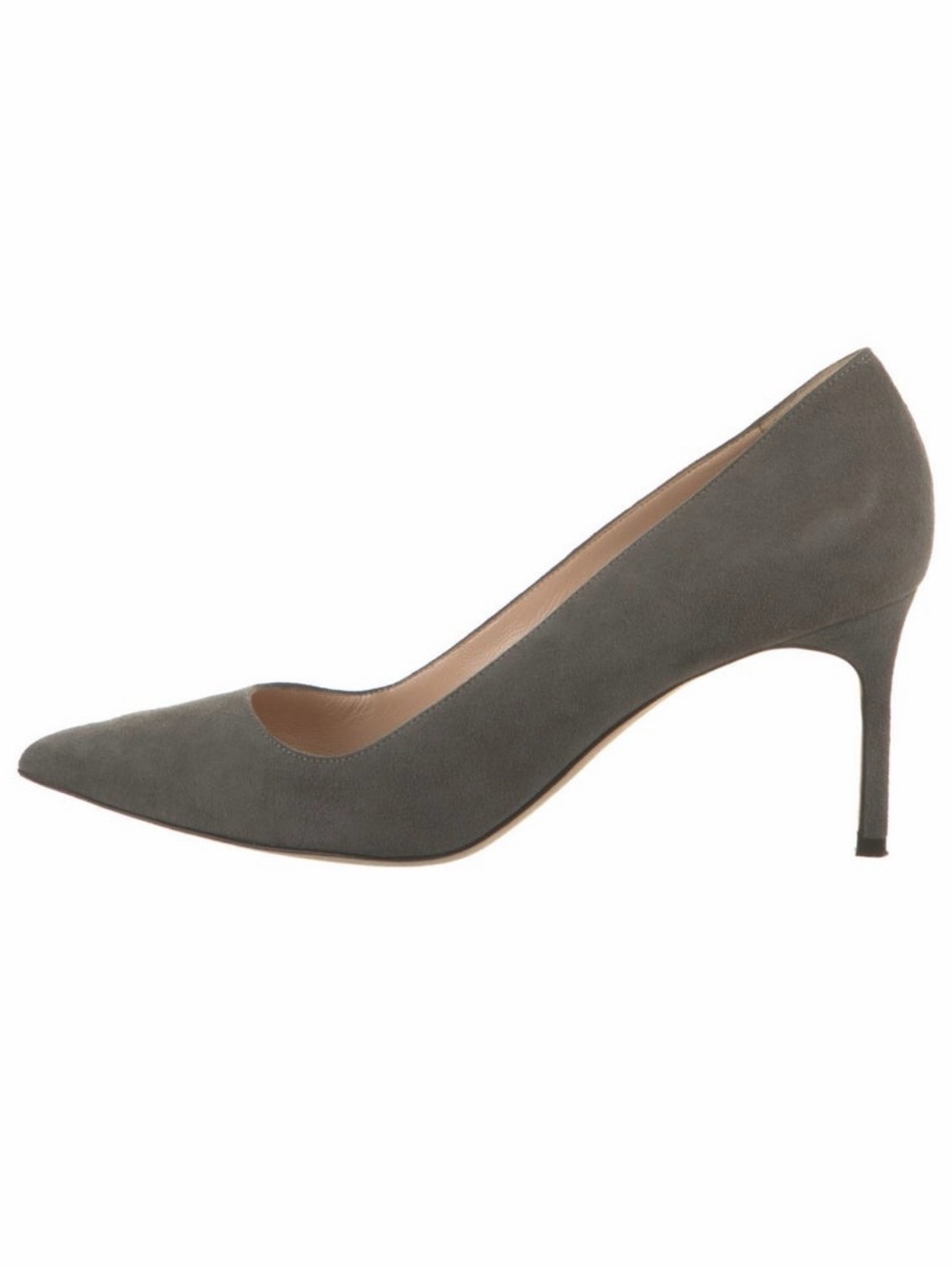 Manolo Blahnik Women's Pointed-Toe Suede Pumps - Gray size 37